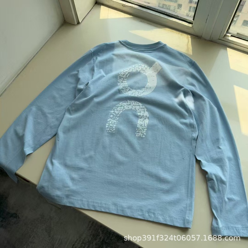 ON昂跑潮牌春秋款情侣后背涂鸦印花打底衫男女款宽松圆领卫衣上衣|undefined