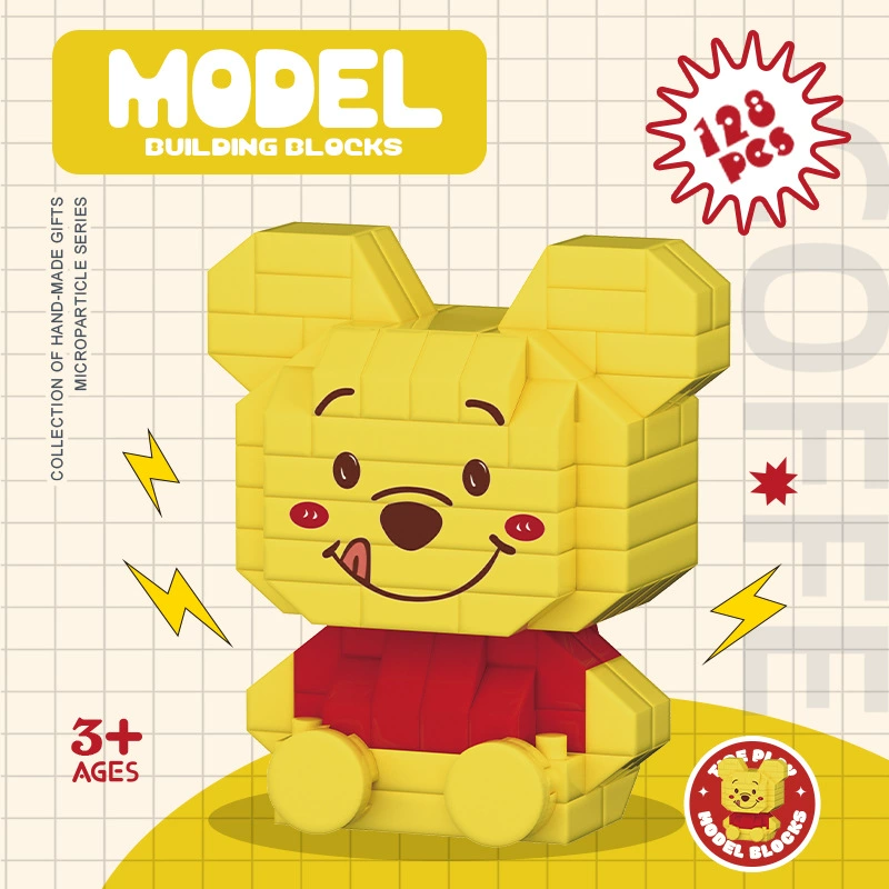 Building Block Set (Lego) Cartoon Dolls — Cute Animal Figures, Multiple piece counts
