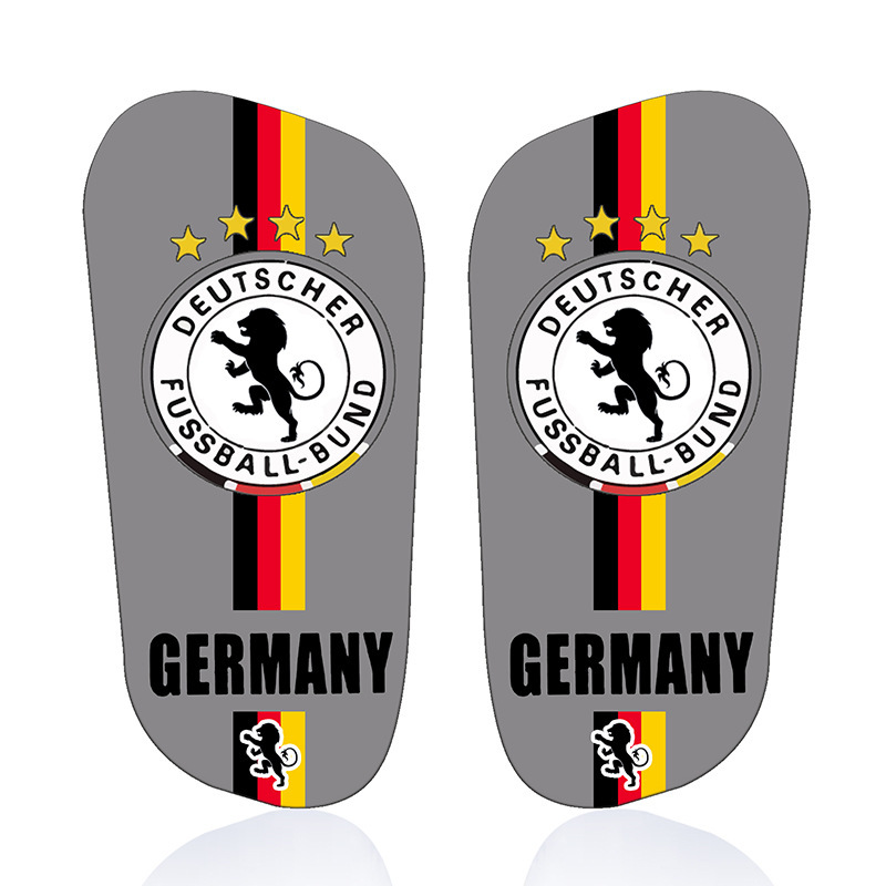 Tablero de piernas de fútbol de transferencia de sublimación 3D 2022 tema de la Copa del Mundo para adultos y niños equipo de protección de fútbol para personalizar