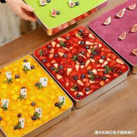 提拉米苏盒子模具蛋糕盒容器半岛铁盒不锈钢冰粉摆摊托盘烘焙甜品