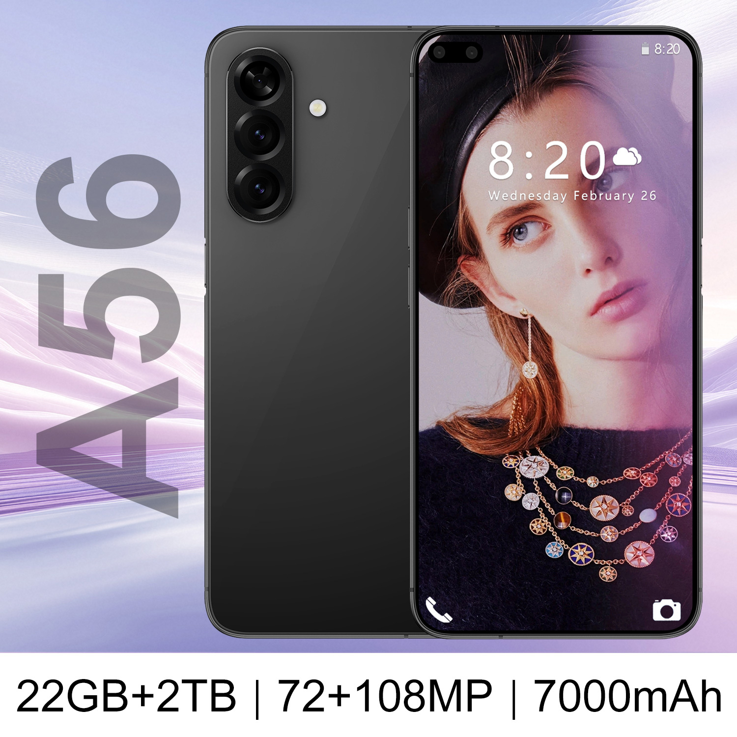 外贸热销款A56跨境手机真5G全球通128GB大内存手机批发工厂直销