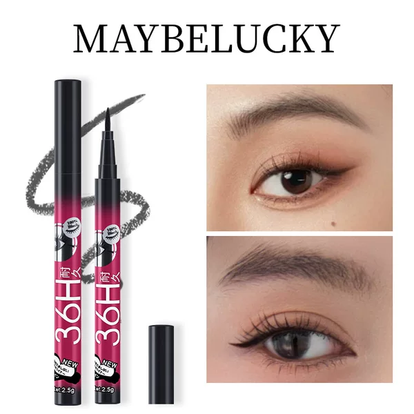 MAYBELUCKY makeup 36H eyeliner pen is not easy to faint cool black makeup sweat-proof eyeliner