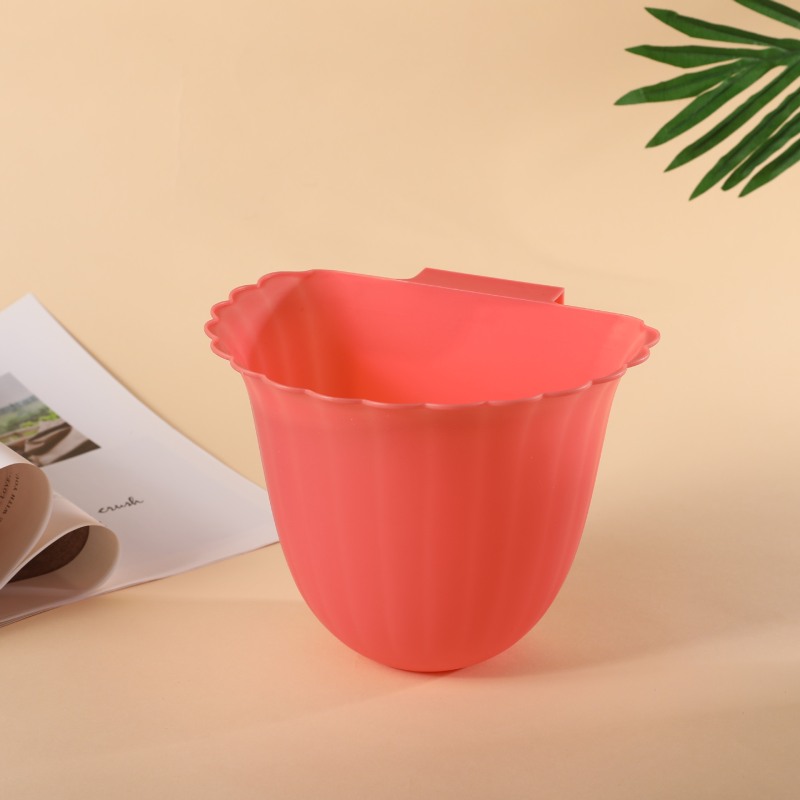 壁掛け式フラワーゴミ箱 家庭用 キッチン デスク コーヒーテーブル カウンター ゴミ処理 吊り下げ式 省力 環境に優しい|undefined