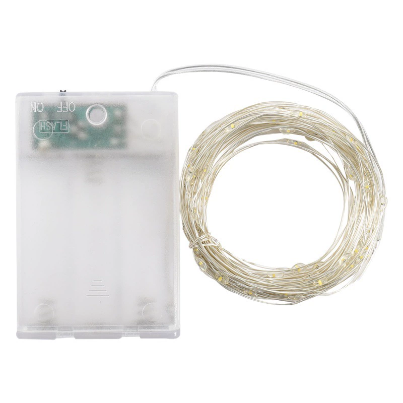 Батарейный ящик, цветные фонари, гирлянда из медной проволоки, светодиодные фонари, гирлянды, украшение для дома, атмосфера, звездные огни, гирлянды из медной проволоки