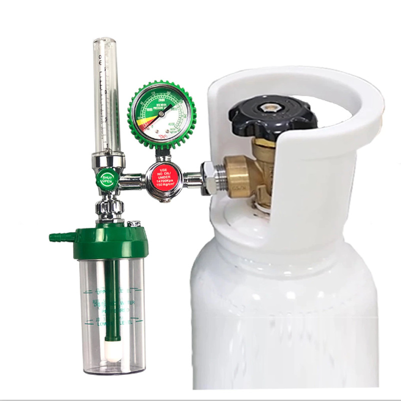 医用氧气吸入器浮标式氧气表湿化杯家用流量压力表减压阀氧气配件