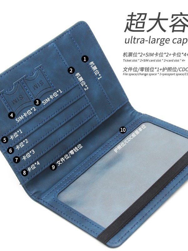 Titular del pasaporte australiano anti-magnético anti-robo cepillo máquina titular de la bolsa de almacenamiento de cuero cubierta puede contener tarjeta bancaria multi-bolsillo