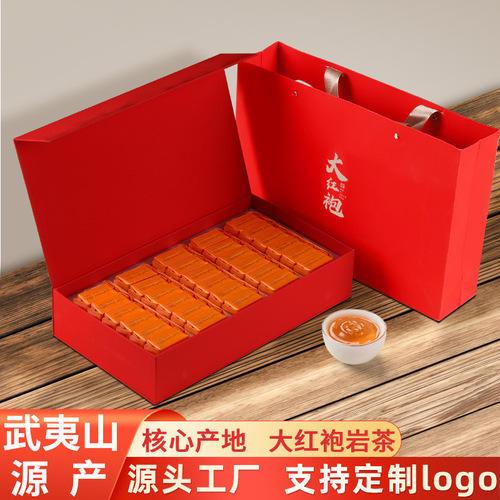 Large Red Robe Oolong Tea, Rock Tea from Wuyi Mountain, Aromatic Type Tea Gift Box for Gift, Festival, Parents and Elders, Wholesale