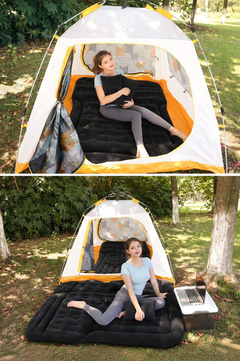 Car inflatable mattress car mattress travel bed crv trunk mat rear folding bed double sleeping mat Universal