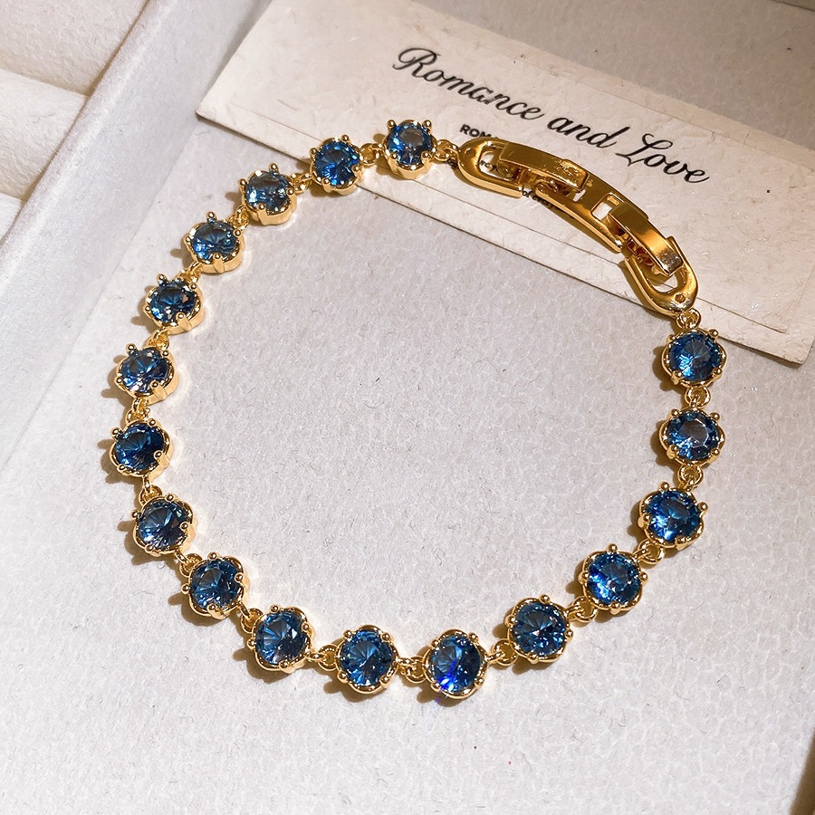Pulsera 45 - dorada - azul
