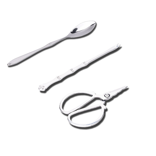 Stainless steel crab eating tool three-piece crab eating tool set hairy crab eating tool temple installed crab fork and crab spoon