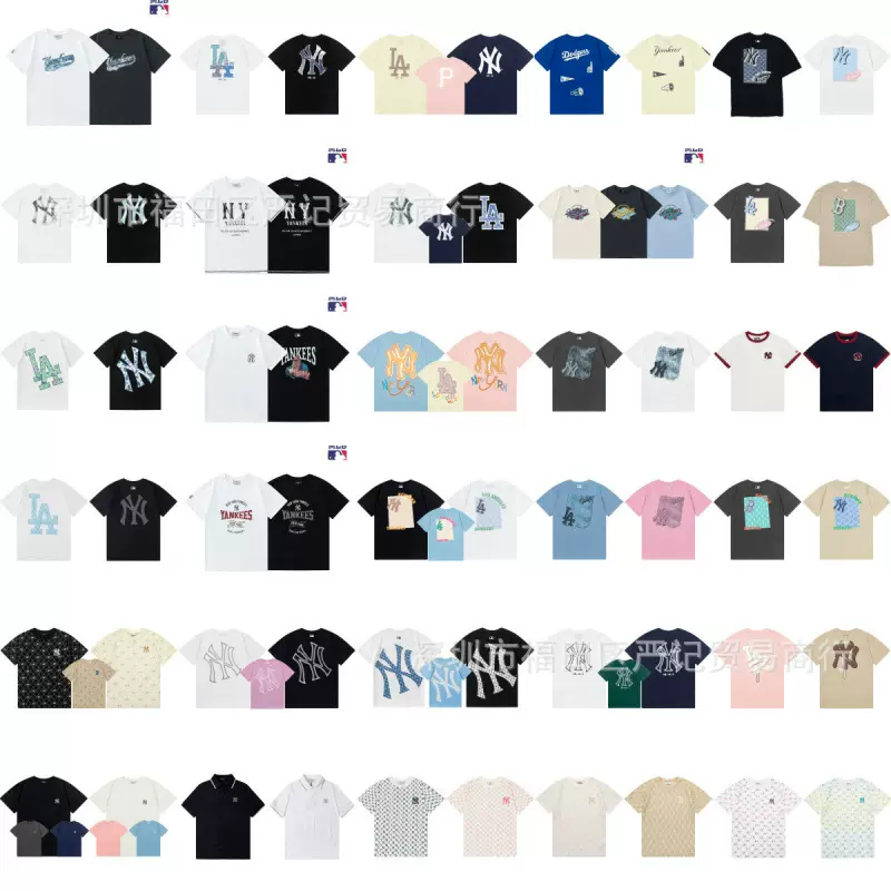 เสื้อยืดแขนสั้นยูนิเซ็กซ์จากคอลเลกชัน MLB&NY สไตล์เกาหลี พิมพ์ลาย New York Yankees พร้อมโลโก้ขนาดใหญ่ แฟชั่นทันสมัย เสื้อยืดแขนสั้นใส่ได้หลากหลาย