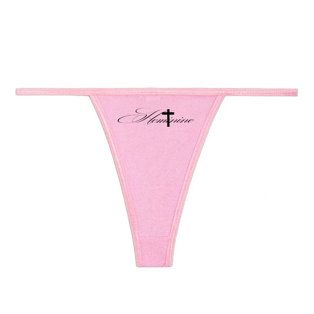 Amazon nueva impresión de letras americanas de estilo europeo y americano sexy bikini de mujer thongs cintura baja al por mayor