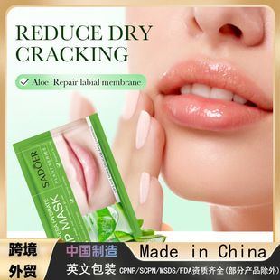 English SADOER aloe moisturizing nourishing lip mask anti-cracking lip protection lip mask cross-border foreign trade Wholesale