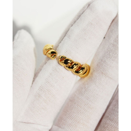 Qingdao jewelry European and American vintage metal twist ring women's open adjustable ring 394