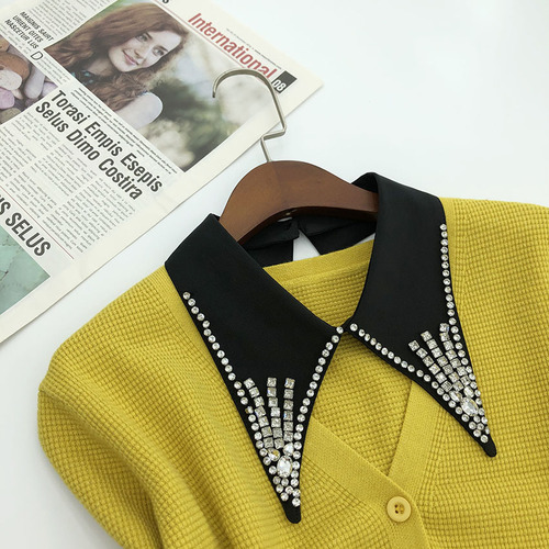 Hot-selling exaggerated high-end hand-sewn fake collar Internet celebrity clothing women's clothing for nothing fashion trends own factory