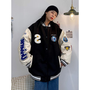 ��ʽë�ذ������������Ů2021�ﶬ�¿��޷�����ƴ��puƤ�Ӻ����\