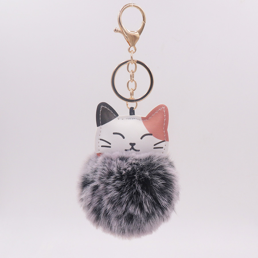 Unisex Gender Cute Style Cute Cat Alloy Plush Unisex Bag Pendant Keychain 1 Piece