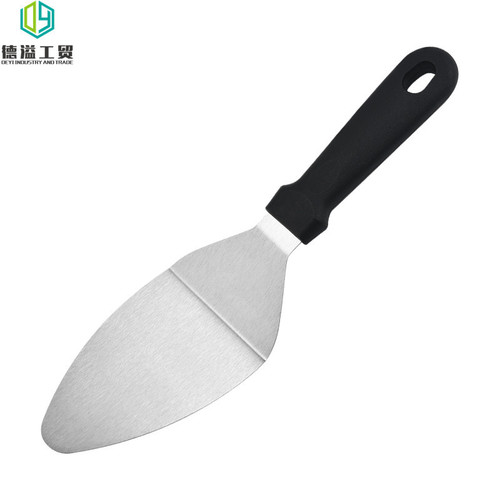 Small stainless steel Korean pan spatula, cooking spatula, iron plate burnisher, plastic handle steak spatula, wholesale