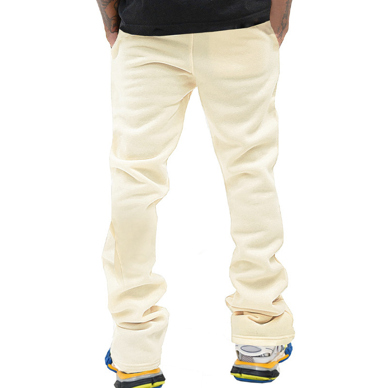pantaloni casual da uomo 24 Micro pull cord gamba lunga strada americana hip-hop tinta unita_voghion.com
