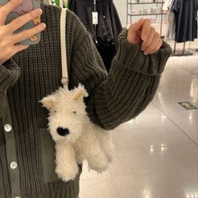 2023新款西高地玩偶包包卡通毛绒玩具公仔斜挎包小狗毛毛包网红款