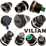 M24金属D型DATA连接器RJ45USB母插座HDMI航空插头HDTV航空级