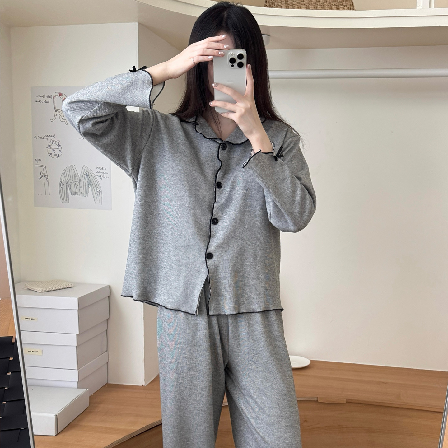 Pijama de mujer de franela y coralina, conjunto cálido y suave para otoño e invierno, moda femenina, venta directa de fábrica