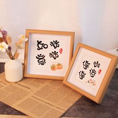 Square hollow small photo frame placed on the table, hollow three-dimensional wholesale couple photos 5 inches instant camera gift for children