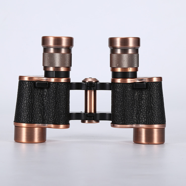 6X24望远镜女士用分化板牛皮盒现役古铜收藏级别牛皮盒测距