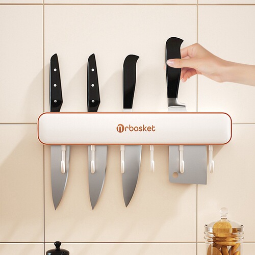 No-punch kitchen rack hook knife rack wall-mounted wall-mounted hook kitchen utensil rack spoon shovel storage rack