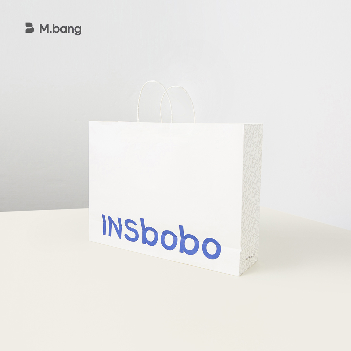 Bangxuan 2025 nueva bolsa de compras bolsa de mano ecológica bolsa de papel kraft bolsa de embalaje de marca simple