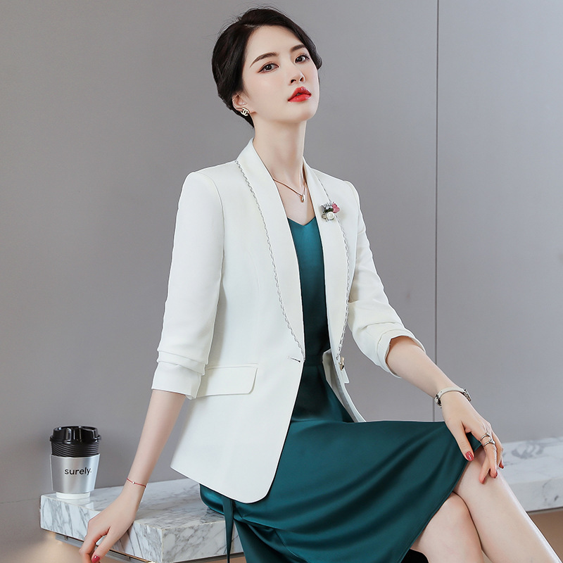 New Long-sleeved Suit Jacket with dress Two-piece Women's Professional Dress Fashionable Small Suit suit Elegant