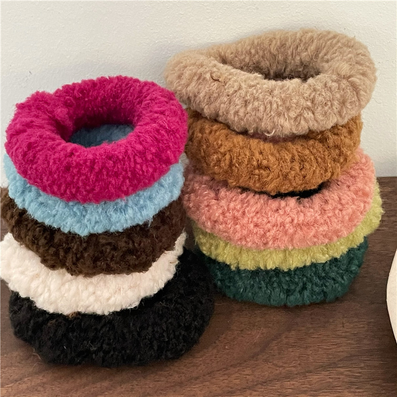 Cute Solid Color Cloth Hair Tie display picture 3