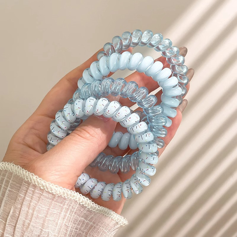 Cuerdas de cabeza de alta elasticidad duradera niñas delicadas anillo de cabello de alta calidad cuerdas de cabello de cola de caballo atadas de cabello correa cubierta de cuero