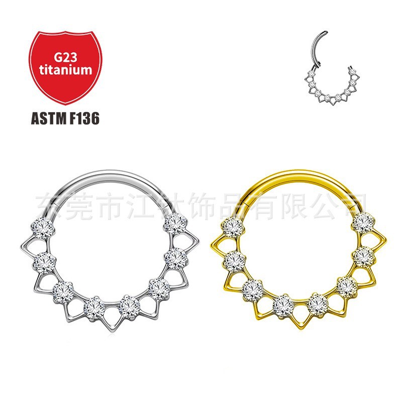 Pointed titanium steel lip stud product view