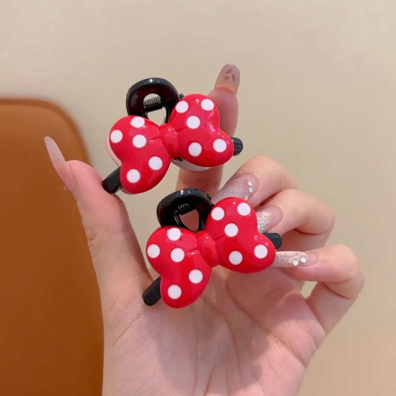 Niños adorables ondas puntos de arco clip de agarre 2024 nueva tarjeta de cabello princesa pequeña cabeza de clip de cabello