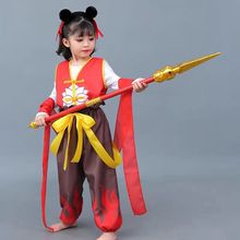 六一哪吒衣服儿童魔童万圣节cosplay中国风动漫男女童哪吒表演服