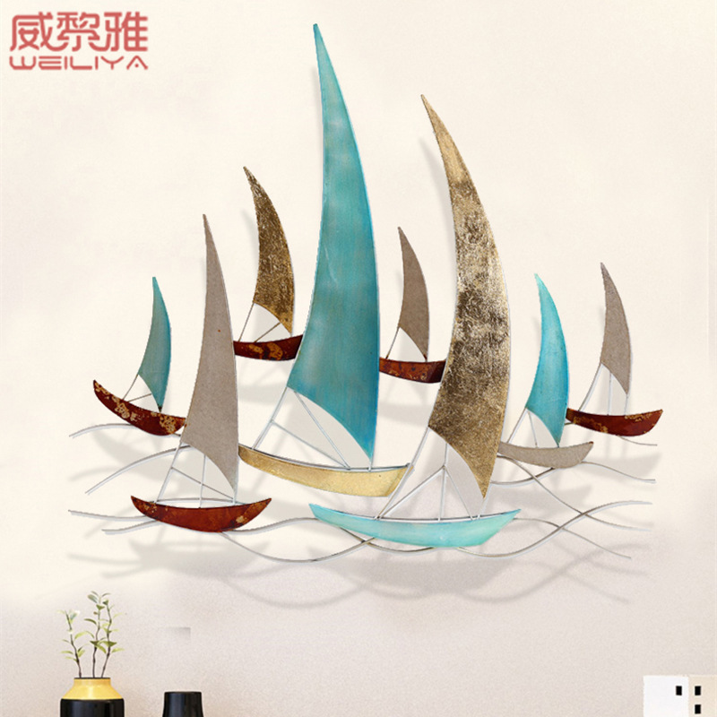 Stereo Wall Decorations Iron Sailing Wall Decorations Wall Decorations Ocean Theme Dining Room Living Room Hotel Wall Hangings