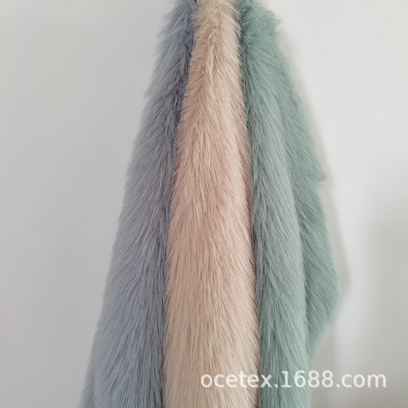 厂销托卡长毛绒布料秋冬季时装外套面料仿狐狸毛托卡坎毛皮草面料