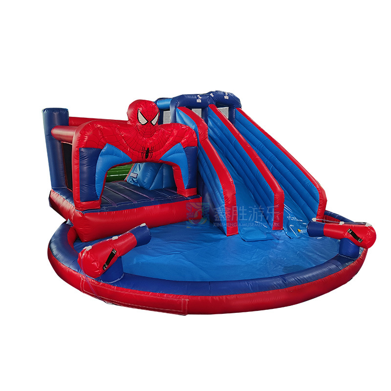 Tobogán inflable para niños, castillo, piscina para niños, piscina de juguete para niños, al aire libre, parque interior y exterior, hogar pequeño