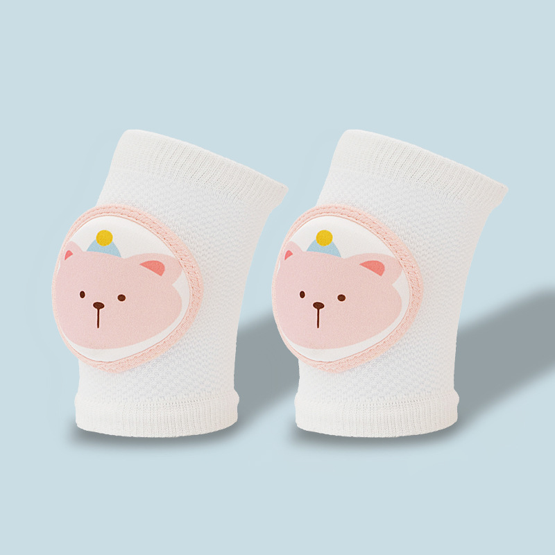 Rodilleras para niños estilo fino de verano para bebés, rodilleras para niños pequeños, artefacto de rastreo, calcetines de tubo largo de algodón suelto, protectores para las rodillas para bebés