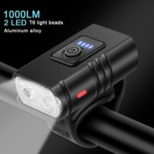 BK02 Bike Light USB Rechargeable T6 LED Bicycle Lights 6 Mod