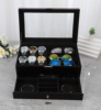 European Black 63+drawer carbon fibre watch storage box goods in stock Cross border WINDOW PU Car line Source of goods List box