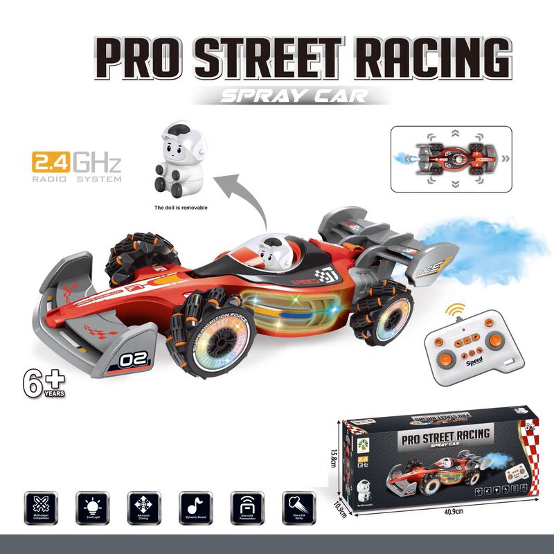 Cross-Border Factory Direct Sales Remote Control Racing Car F1 Formula Spray Stunt Car Four-Wheel Drive Drift Racing Car Remote Control Children's Toy Cross-Border Factory Direct Sales Remote Control Racing Car F1 Formula Spray Stunt Car Four-Wheel Drive Drift Racing Car Remote Control Children's Toy