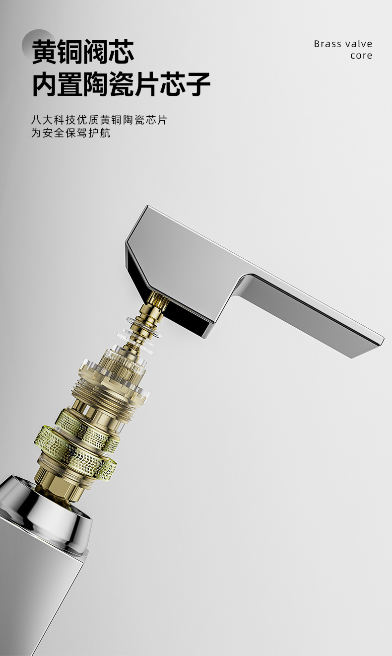 Cross-border foreign trade concealed wall-mounted waterfall faucet, hot and cold built-in bathroom washbasin, countertop wall-mounted type undefined