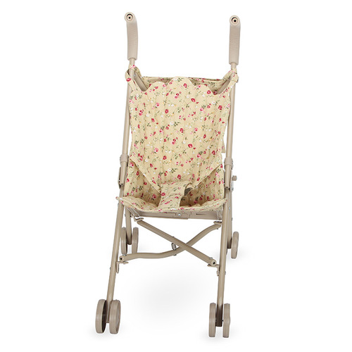 Dropshipping Nordic Danish Mini Floral Doll Stroller—Stylish Little Red Book KS Play House Hand-Push Cart