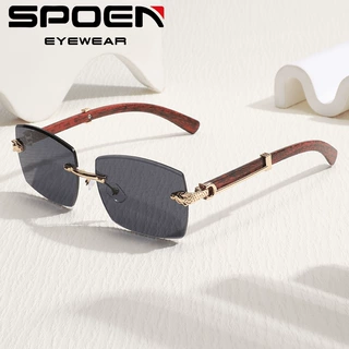 新款木纹镜腿太阳眼镜休闲百搭方框太阳镜欧美潮流防紫外线墨镜女