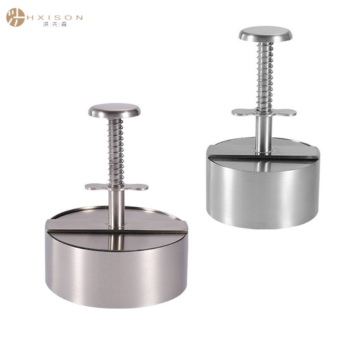Cross-border new round meat press 304 stainless steel hamburger meat press kitchen tool manual meat press mold meat patty