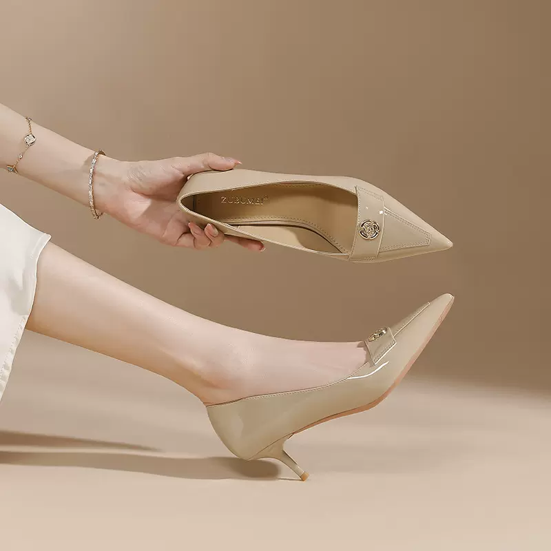 588-3 韩版性感不累脚高跟鞋女尖头细跟单鞋女气质浅口女鞋配裙子