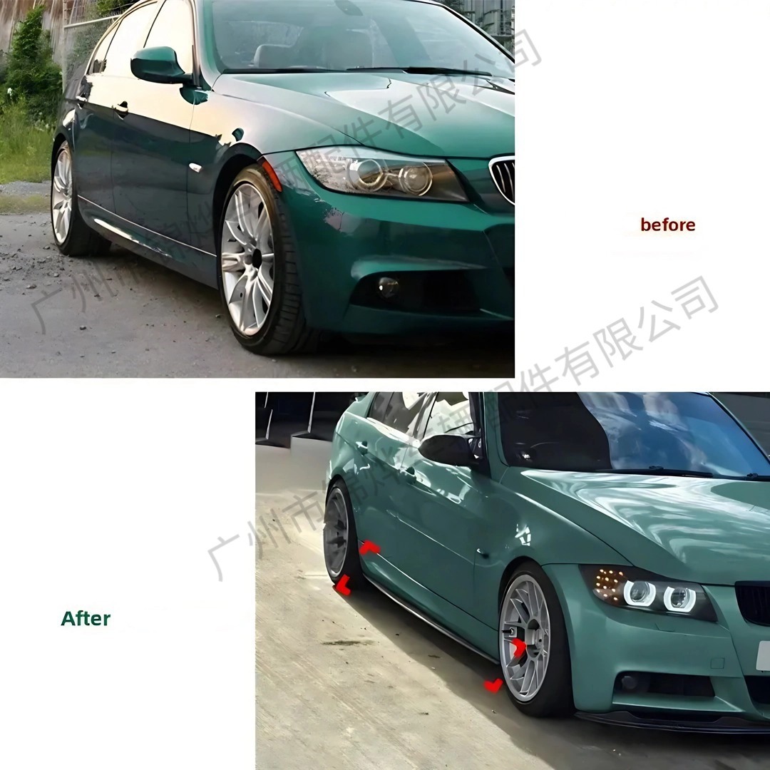 Suitable for Bmw 3 Series Side Skirts E90E92E93 Mp Side Skirts Glossy Black Carbon Pattern Side Spoiler Surround Skirt