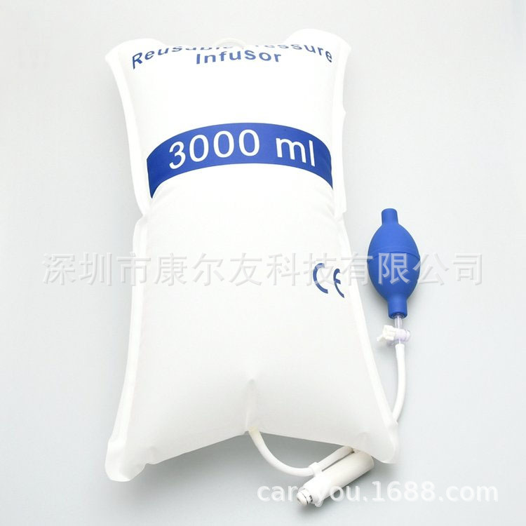 一次性输液加压袋3000毫升无表加压袋医用输液加压袋